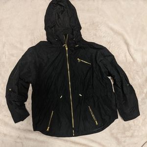 Style&co sport jacket, black with gold hardware, size L